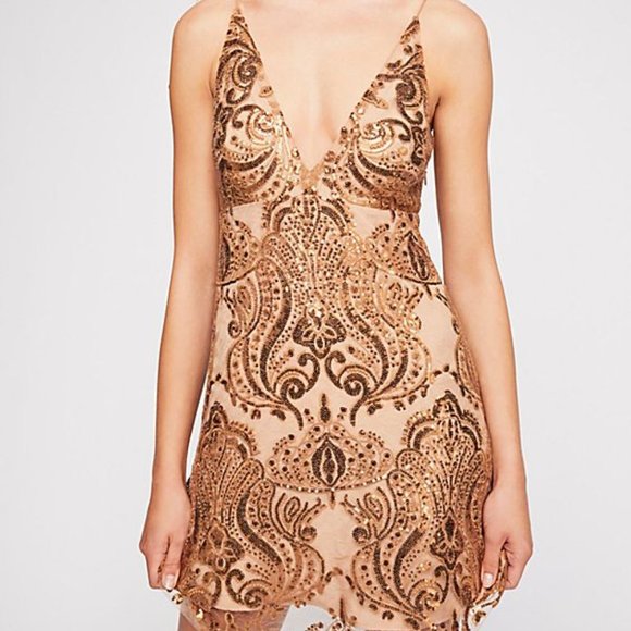Free People Dresses & Skirts - Free People Night Shimmers Mini Dress